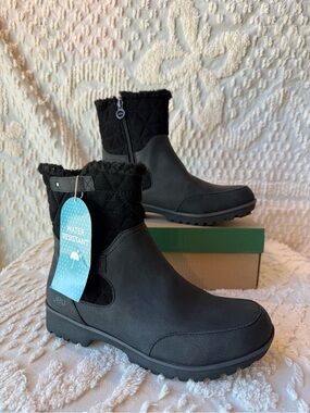 JBU Black Quilted Water-Resistant Ankle Boots#702